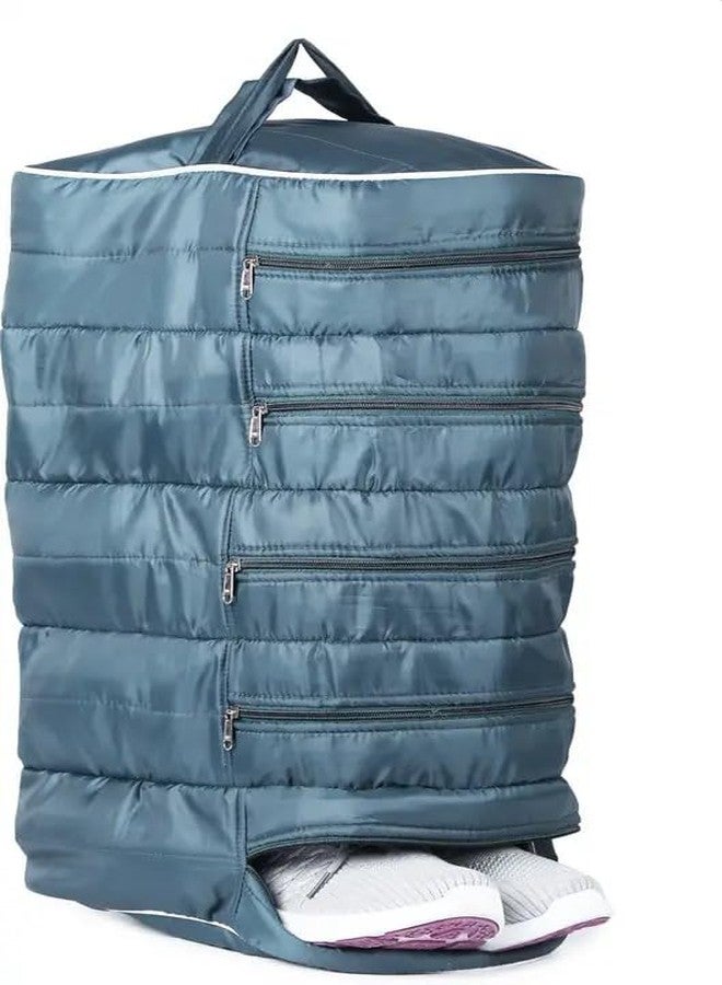 AKASH Shoe Bag Navy Color | Compact Storage Bag 31×20×4 Cm | Durable Breathable Fabric Organizer | Dustproof Protector | Easy Carry Handles | Space Saver Design - Image 4